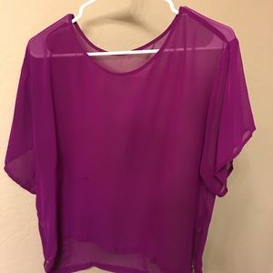 Purple see through shirt
